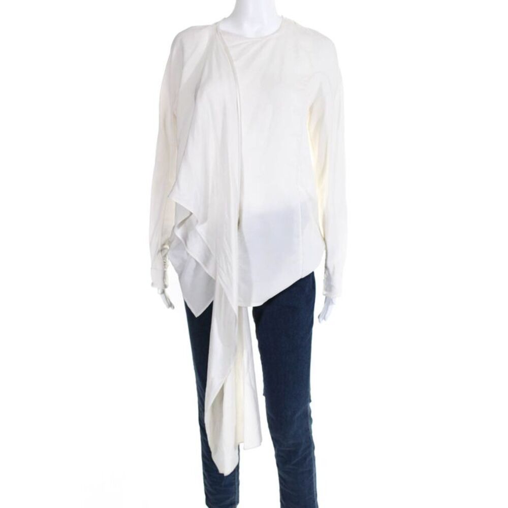 TY-LR Womens The Philo Shirt Ivory Size 2XS 10262721